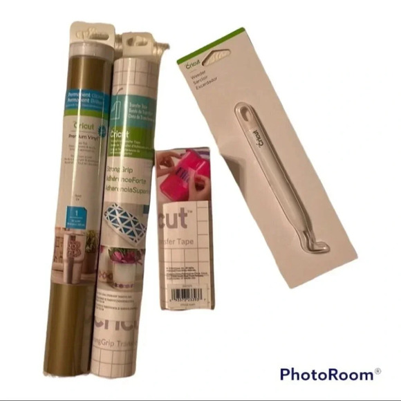 Cricut Other - Cricut Transfer Tape Large and Small Gold Vinyl Weeder Tool 4 Items NWT